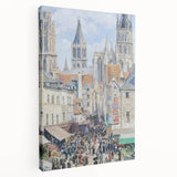 Impressionist Art Print - Grocery Street, Rouen (1898) by Camille Pissarro - French Cityscape Wall Art