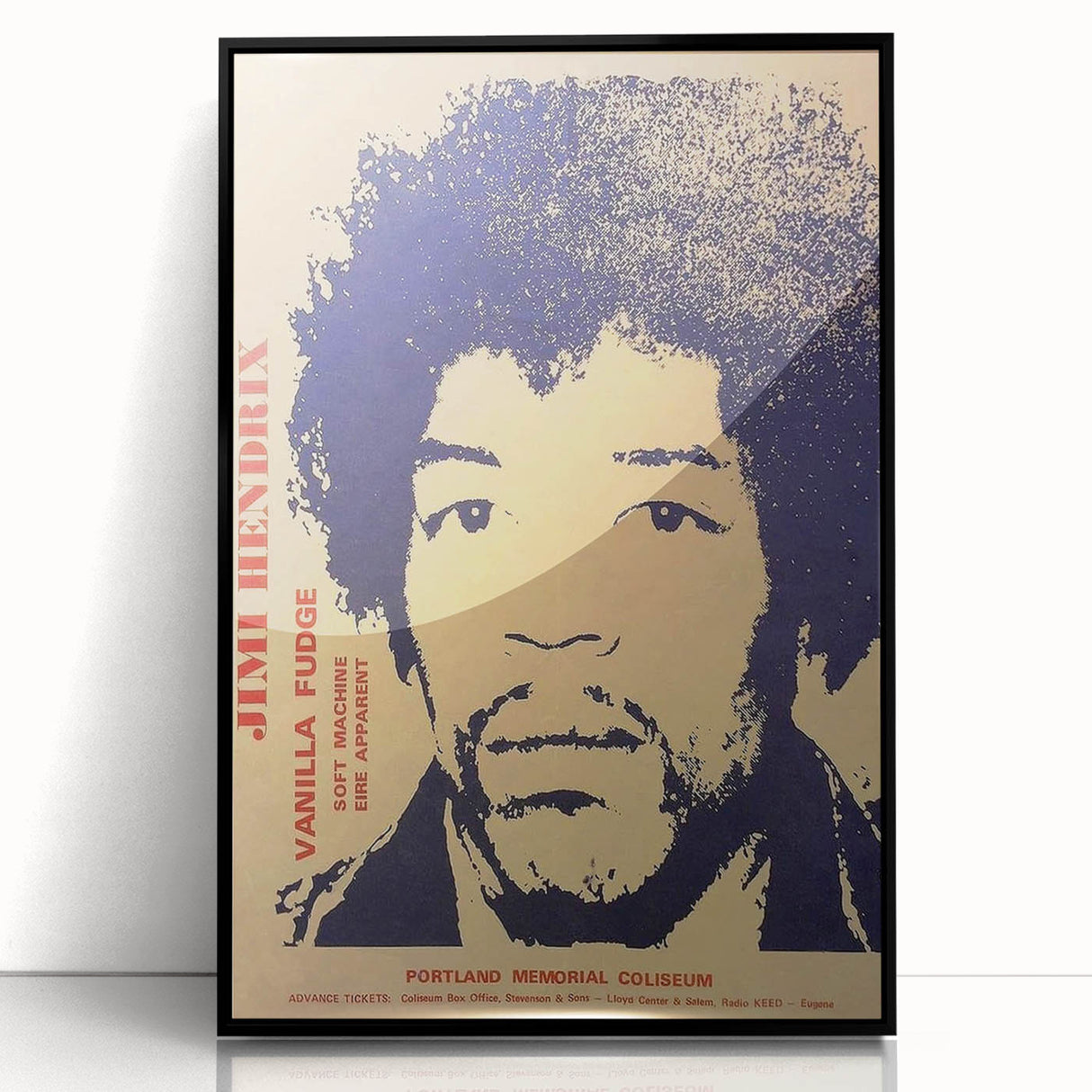 Jimi Hendrix Retro Wall Art – Vintage Portland Concert Print