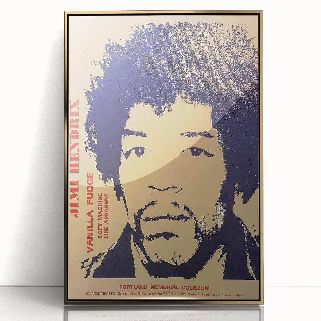 Jimi Hendrix Retro Wall Art – Vintage Portland Concert Print