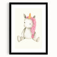Cute Plush Unicorn Art for Kids - Nursery Wall Art