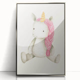 Cute Plush Unicorn Art for Kids - Nursery Wall Art