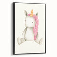 Cute Plush Unicorn Art for Kids - Nursery Wall Art