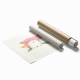 Cute Plush Unicorn Art for Kids - Nursery Wall Art