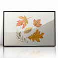 Large abstract wall art featuring autumnal hues on black acrylic, framed, ideal for modern living room decor.