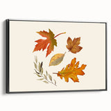 Black and white vintage poster art depicting a fall landscape on framed canvas, ideal for bedroom decor.