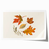Extra large rolled print featuring a fall-themed floral design in warm orange and brown tones.