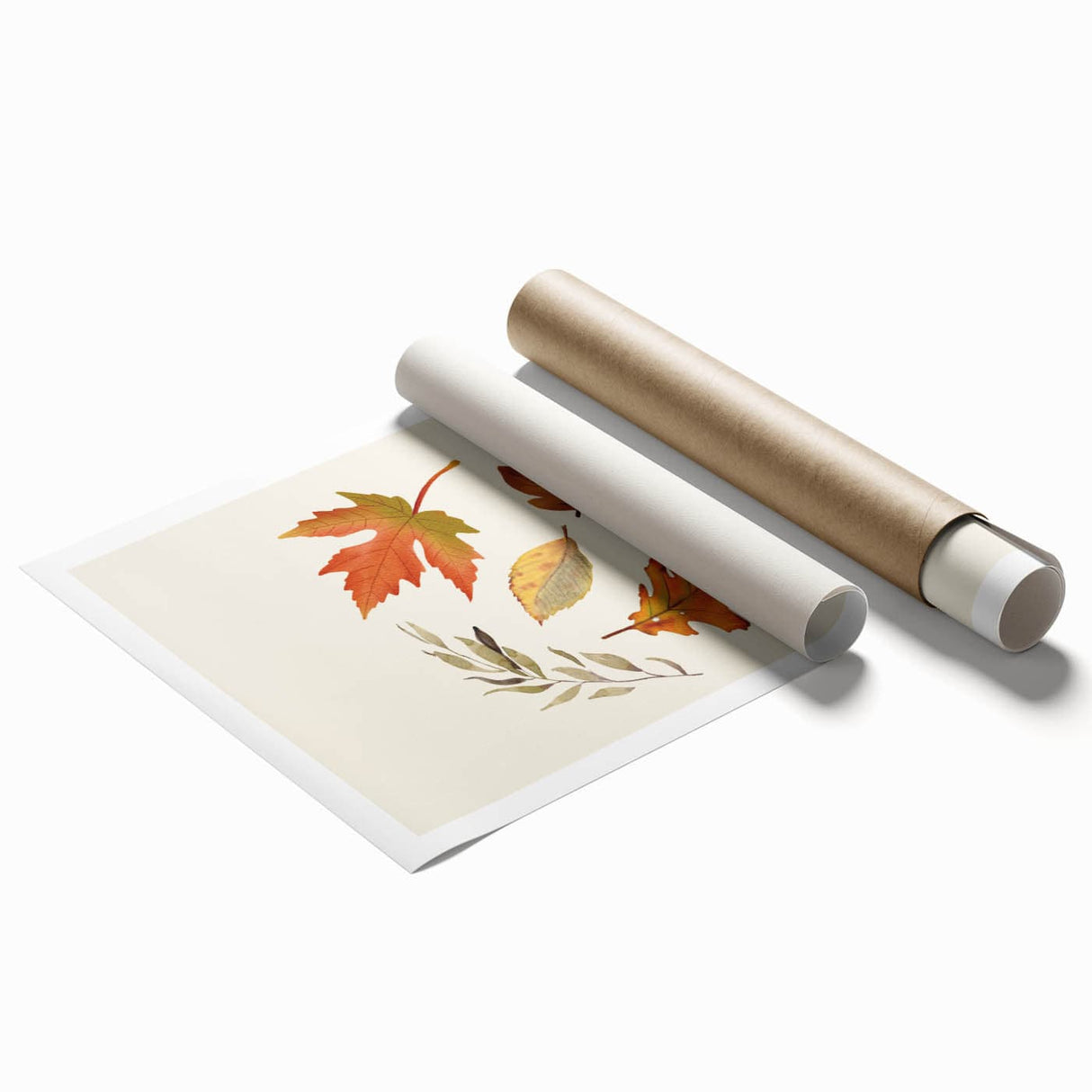 Extra large rolled canvas featuring a floral art design in warm autumn hues, ideal for classy bathroom wall art.