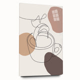 Large abstract wall art in mid-century modernist style, featuring bold geometric shapes on acrylic glass.