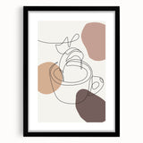 Extra large abstract art print featuring vibrant, textured swirls of multiple colors on a black framed canvas.