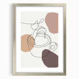 Textured abstract art print in silver frame, featuring swirling gray patterns, ideal for bedroom wall decor.