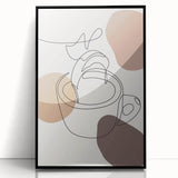 Large abstract wall art featuring swirling black and white patterns on acrylic, framed in black, suitable for modern decor.