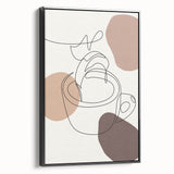 Black and white landscape painting on framed canvas, featuring a vintage poster style, ideal for bedroom wall art.