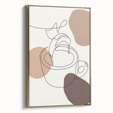 Framed canvas featuring a vintage landscape painting in muted gold and black, ideal for bedroom wall decor.