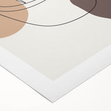 Art deco poster featuring geometric patterns in muted gold and black on rolled canvas, suitable for dining room walls.