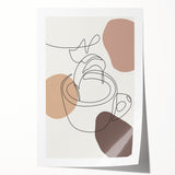 Extra large rolled canvas print featuring a floral design in pastel shades, suitable for art wall dining room.