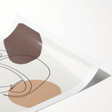 Extra large rolled print featuring line art flowers in black and white, ideal for large living room wall art.