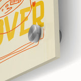 Large abstract wall art in muted earth tones on acrylic glass, ideal for dining room ambiance.