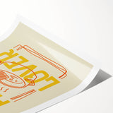 Extra large rolled print featuring line art flowers in black and white, ideal for large living room wall art.