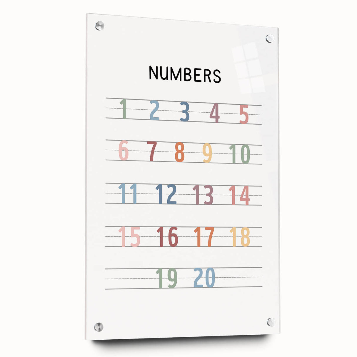 Modern Typography Wall Art - Colorful Numbers Poster Print