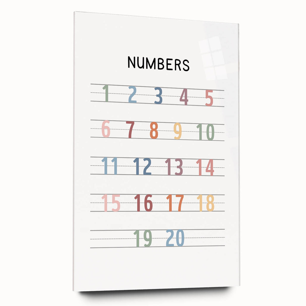 Modern Typography Wall Art - Colorful Numbers Poster Print