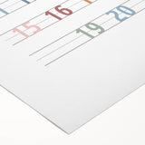 Modern Typography Wall Art - Colorful Numbers Poster Print