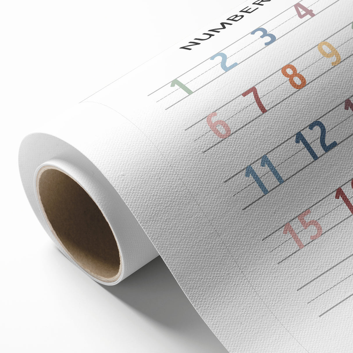 Modern Typography Wall Art - Colorful Numbers Poster Print