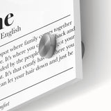 Home Typography Art - "Home" Definition Canvas Print