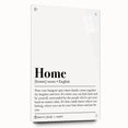Home Typography Art - "Home" Definition Canvas Print
