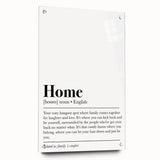Home Typography Art - "Home" Definition Canvas Print