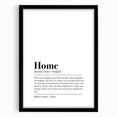 Home Typography Art - "Home" Definition Canvas Print