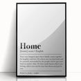 Home Typography Art - "Home" Definition Canvas Print