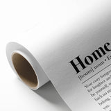 Home Typography Art - "Home" Definition Canvas Print