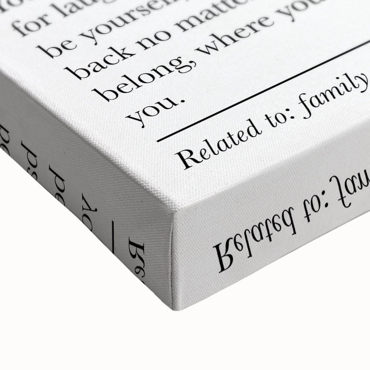 Home Typography Art - "Home" Definition Canvas Print