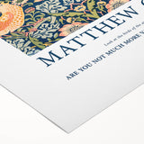 Biblical Typography Wall Art - Matthew 6:26 Floral Canvas Print