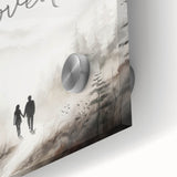 Romantic Typography Art Print - "Together They Loved" Canvas