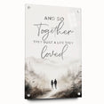 Romantic Typography Art Print - "Together They Loved" Canvas