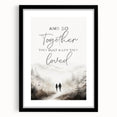 Romantic Typography Art Print - "Together They Loved" Canvas