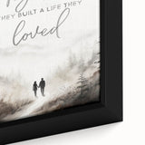 Romantic Typography Art Print - "Together They Loved" Canvas