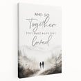 Romantic Typography Art Print - "Together They Loved" Canvas