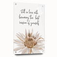 Floral Typography Art Print – Inspirational Quote on Canvas