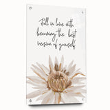 Floral Typography Art Print – Inspirational Quote on Canvas