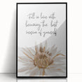 Floral Typography Art Print – Inspirational Quote on Canvas