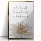 Floral Typography Art Print – Inspirational Quote on Canvas