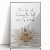 Floral Typography Art Print – Inspirational Quote on Canvas