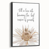 Floral Typography Art Print – Inspirational Quote on Canvas