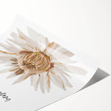 Floral Typography Art Print – Inspirational Quote on Canvas