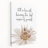 Floral Typography Art Print – Inspirational Quote on Canvas
