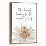 Floral Typography Art Print – Inspirational Quote on Canvas
