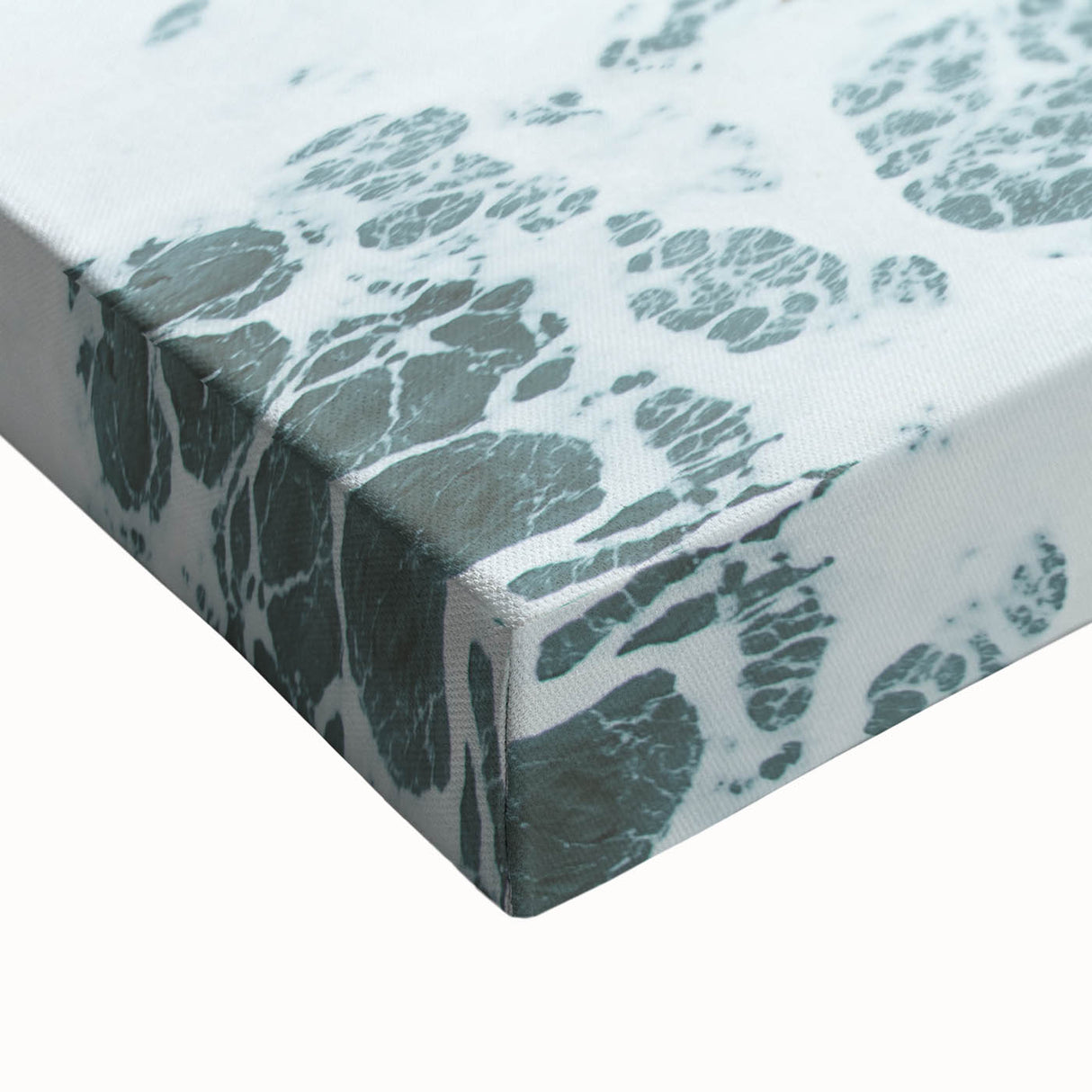Large art of a black and white landscape painting on stretched canvas, ideal for bedroom wall decor.