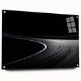 Monochrome Curved Road Wall Art – Minimalist Motion Photography